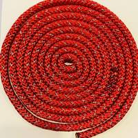 Скакалка гимнастическая PASTORELLI "Металлик", цвет: Красная с серебряными нитями Артикул: 00120