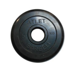Диск обрезиненный Atlet MB BarbelI, d 26мм, вес 5 кг в Магазине Спорт - Пермь