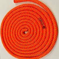 Скакалка гимнастическая PASTORELLI "Металлик", цвет: Флуо-оранжевая скакалка с серебряными нитями Артикул: 00127