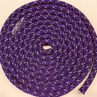 Скакалка гимнастическая PASTORELLI "Металлик", цвет: Фиолетовая скакалка с серебряными нитями Артикул: 00130