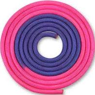 Скакалка для художественной гимнастики утяжеленная двухцветная INDIGO 165 г IN042 3м Фиолетово-розовый