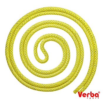 Скакалка гимнастическая Verba «String» 3м. лимонная c люрексом