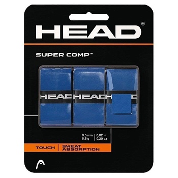 Овергрип HEAD Super Comp синий 285088BL, впитывающий, 3 штуки