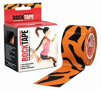 Кинезиотейп Rocktape, Design, 5 см х 5 м, оранжевый камуфляж в Магазине Спорт - Пермь