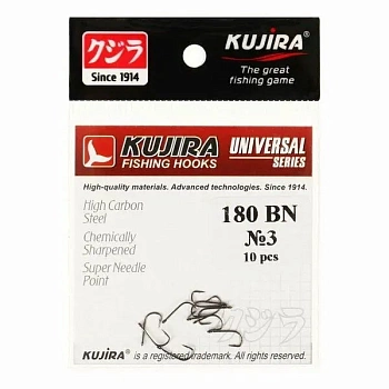 Крючки Kujira Universal 180 №3(10шт)Red