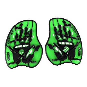 Лопатки для плавания ARENA VORTEX EVOLUTION HAND PADDLE 95232 065, размер L, acid lime-black в магазине Спорт - Пермь