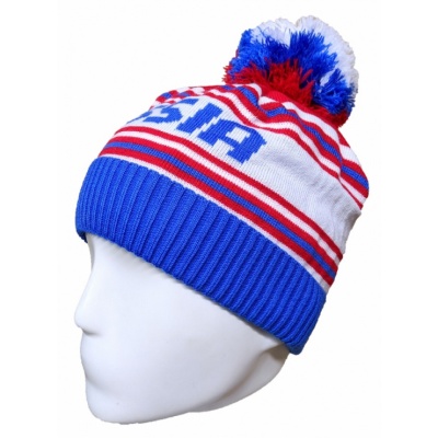 Шапка RAY вязанная Урал 2.2, размер М (56-60), цвет синий/красный Шапка RAY вязанная Урал 2.2, размер М (56-60), цвет синий/красный