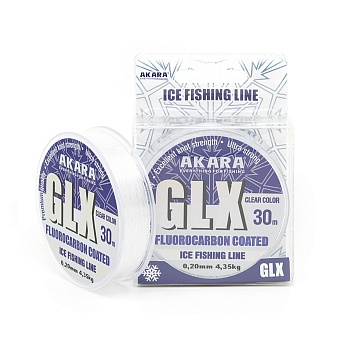 Леска Akara GLX ICE Clear 30 м, 0,08 мм
