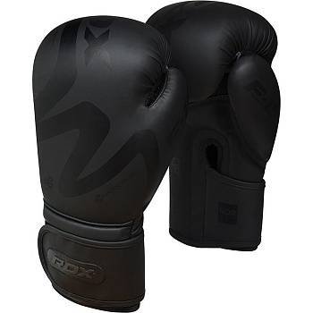 Перчатки боксёрские тренировочные RDX F15, черные матовые в магазине Спорт - Пермь