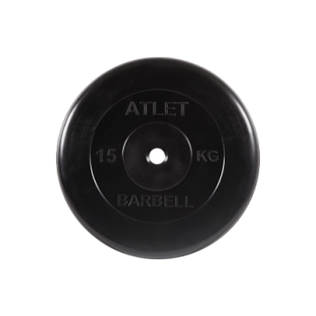 Диск обрезиненный Atlet, вес 15 кг MB Barbell в Магазине Спорт - Пермь