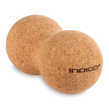 Массажный мяч двойной INDIGO IN288, пробка, размер 13,5x6,5 см в Магазине Спорт - Пермь