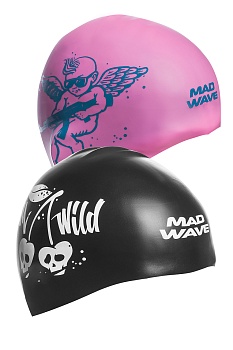 Шапочка для плавания Mad Wave STUPID CUPID reversible M0559 09 0 00W в магазине Спорт - Пермь