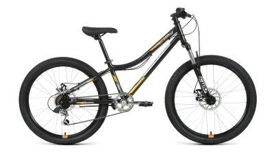 Велосипед Forward TITAN 24" 2.0 D 6 скоростей, рама 12", черный/оранжевый в Магазине Спорт - Пермь