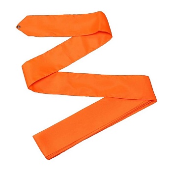 Лента гимнастическая без палочки Indigo 4 м, оранжевая