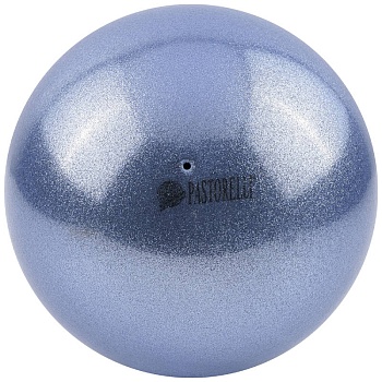 Мяч для художественной гимнастики PASTORELLI GLITTER HV18, цвет: 00080 - Пудровый синий