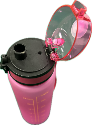 Бутылка для воды SPORTS, спортивная, розовая, объем 600 мл в магазине Спорт - Пермь