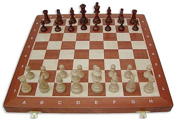 Шахматы "Турнирные" размер 5 с инкрустацией доски деревом Артикул: 95