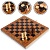 Настольная игра 3 в 1 (шахматы, шашки, нарды), S2414, малая