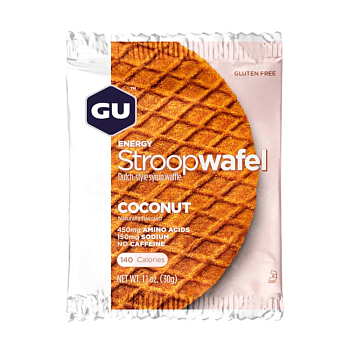 Вафли GU Energy Stroopwafel, кокос в магазине Спорт - Пермь