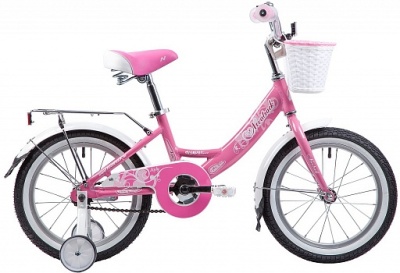 Велосипед NOVATRACK GIRLISH LINE 16' алюминиевый, розовый в Магазине Спорт - Пермь