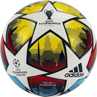 Мяч футбольный Adidas Finale 22 UCL Competition St. Petersburg Ball FIFA Pro, H57810, размер 4