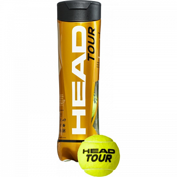 Мяч для большого тенниса HEAD TOUR TOURNAMENT 4B, упаковка 4 шт, одобрено ITF