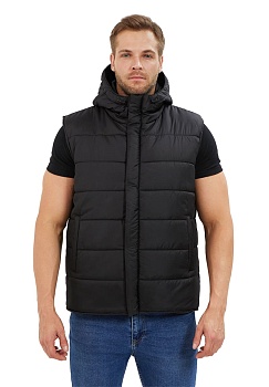 Жилет мужской утепленный Дельта, черный  Жилет мужской утепленный Дельта, черный