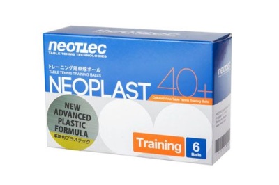 Мяч для настольного тенниса NEOTTEC Neoplast, 40мм, белые, 6 штук