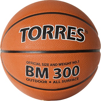 Мяч для баскетбола TORRES BM300 B02013 размер 3