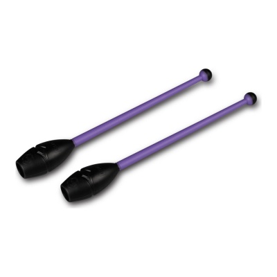 Булавы для художественной гимнастики Indigo 41 см, вставляющиеся, фиолетово-черные (IN018)