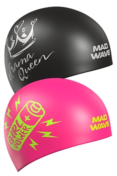 Шапочка для плавания Mad Wave DRAMA QUEEN reversible M0552 18 0 01W в магазине Спорт - Пермь