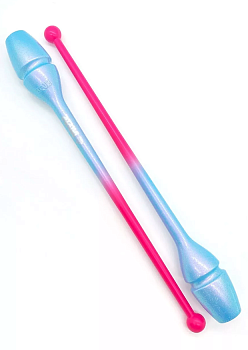 Булавы SASAKI М-34JKGH Galaxy Input-Rubber Clubs 40,5 см, FRPxLIBU - розово-голубой