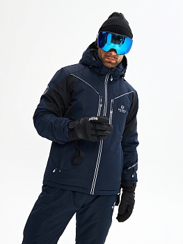 Мужская зимняя горнолыжная куртка Evil Wolf  68619-3 темно-синяя в магазине Спорт - Пермь