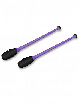 Булавы для гимнастики Indigo IN017 вставляющиеся, фиолетовый, черный, 36 см