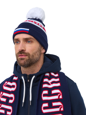 Шапка мужская Россия 70M-RT-1833/1, синяя Шапка мужская Россия 70M-RT-1833/1, синяя