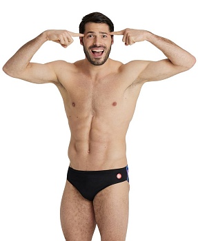 Мужские плавки Arena СRAZY SWIM BRIEFS PLACEMENT 5063 550,black-multi  в магазине Спорт - Пермь