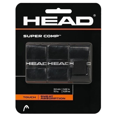 Овергрип HEAD Super Comp черный 285088ВК, впитывающий, 3 штуки