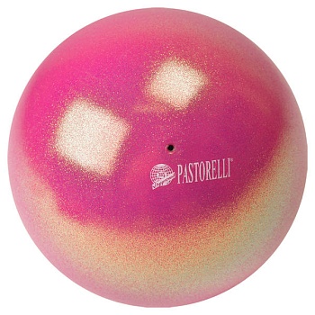 Мяч для художественной гимнастики PASTORELLI New Generation GLITTER HV18, цвет:002452 - Pозовый Флуоресцентный Baby