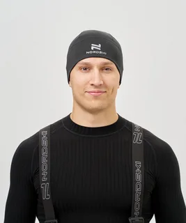 Тренировочная шапка для лыж и бега Nordski Core Black NSV719100