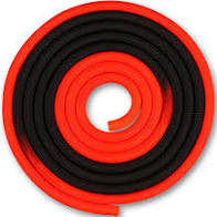 Скакалка для художественной гимнастики утяжеленная двухцветная INDIGO 165 г IN166 3 м Красно-черный
