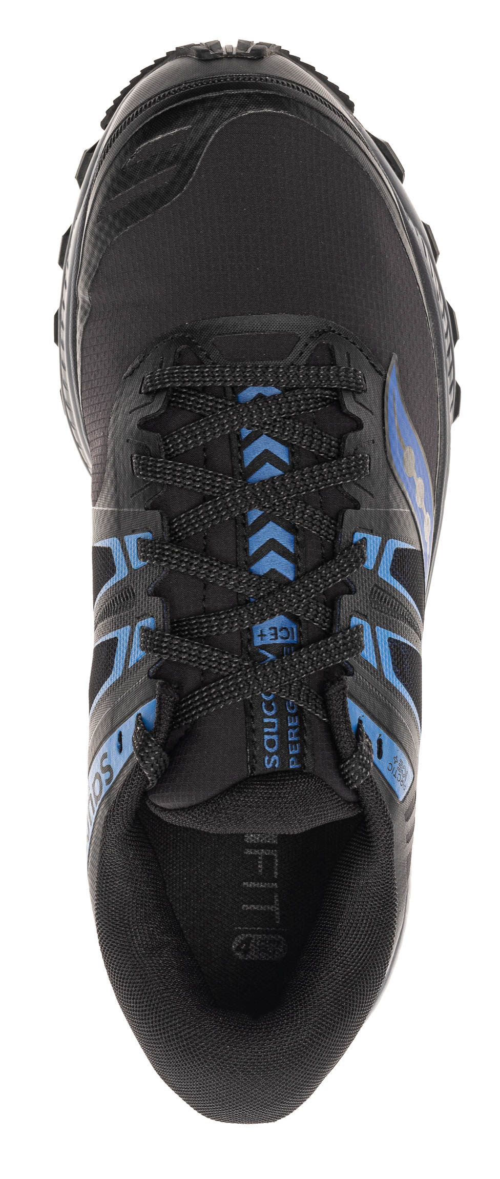 Кроссовки мужские Saucony Peregrine Ice+ Black/Blue, одежда и обувь для  бега в Магазине Спорт - Пермь