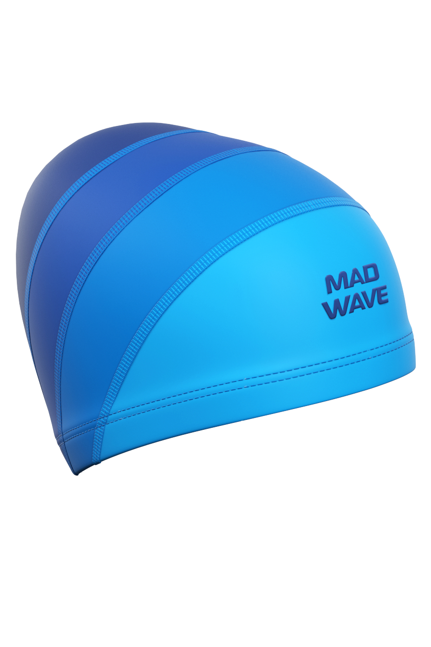 Шапочка для плавания Mad Wave LONG HAIR Adult Lycra M0521 01 0 08W, цвет  синий, купить товары для плавания выгодно в магазине Спорт - Пермь