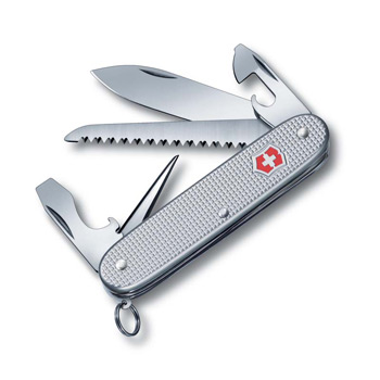 Нож Victorinox Farmer, 93 мм, 9 функций, рифлёный алюминий, 0.8241.26