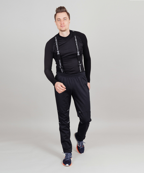 Разминочные мужские брюки NORDSKI Premium Black (NSM305100) для бега вМагазине Спорт - Пермь