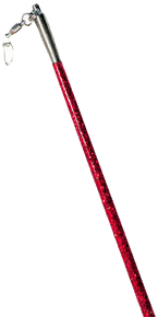 Палочка PASTORELLI GLITTER с силиконовым грифом, Арт.00406, Красный с черным грифом в Магазине Спорт - Пермь