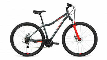 Велосипед ALTAIR MTB HT 29 2.0 disc (2021) серый/красный размер: 17"
