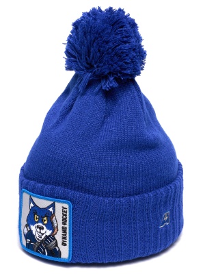 Шапка детская Atributika&Club ХК Динамо Москва с талисманом клуба 12074, синяя, размер 52-54