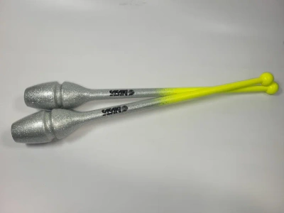 Булавы SASAKI М-34JKGH Galaxy Input-Rubber, 40,5 см, цвет желто-серебряные LMYxSI Luminous Yellow x Silver