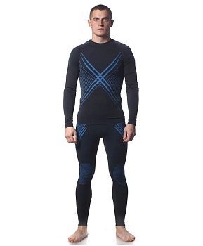 Термобелье мужское Saimaa X-Line Sport (до -20°C), цвет чёрный с синим