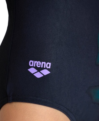 Купальник детский Arena PRISM JR V BACK, 5996 590, black-lavanda в магазине Спорт - Пермь